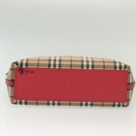 BURBERRY Nova Check Tote Bag PVC Beige Pink gold Auth - Picture 13 of 15